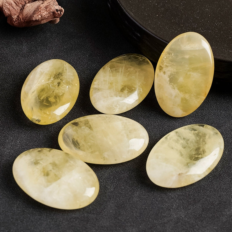 Natural Citrine Palm Stone 200g