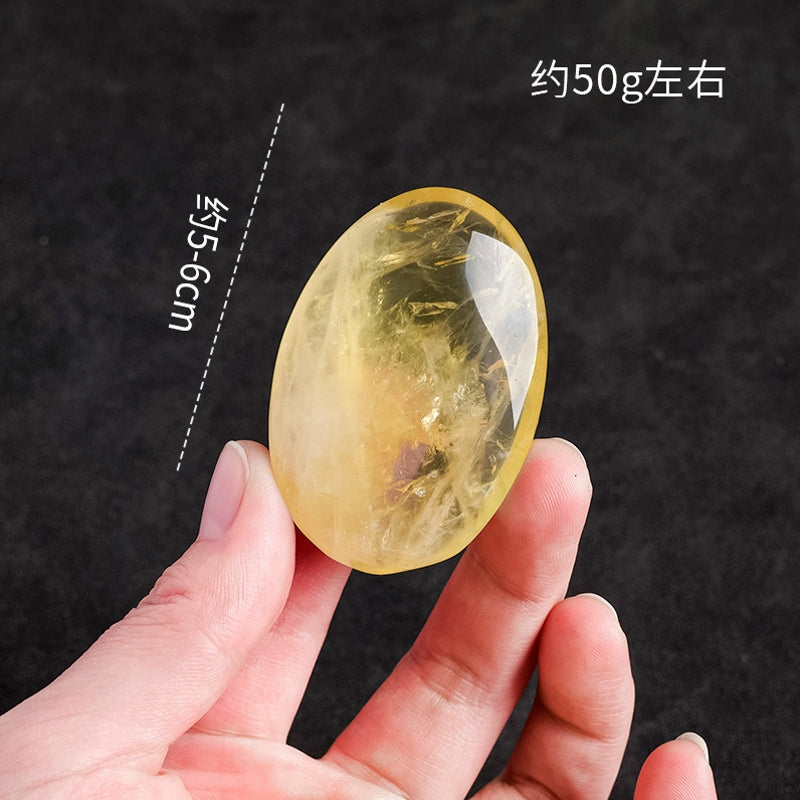 Natural Citrine Palm Stone 200g
