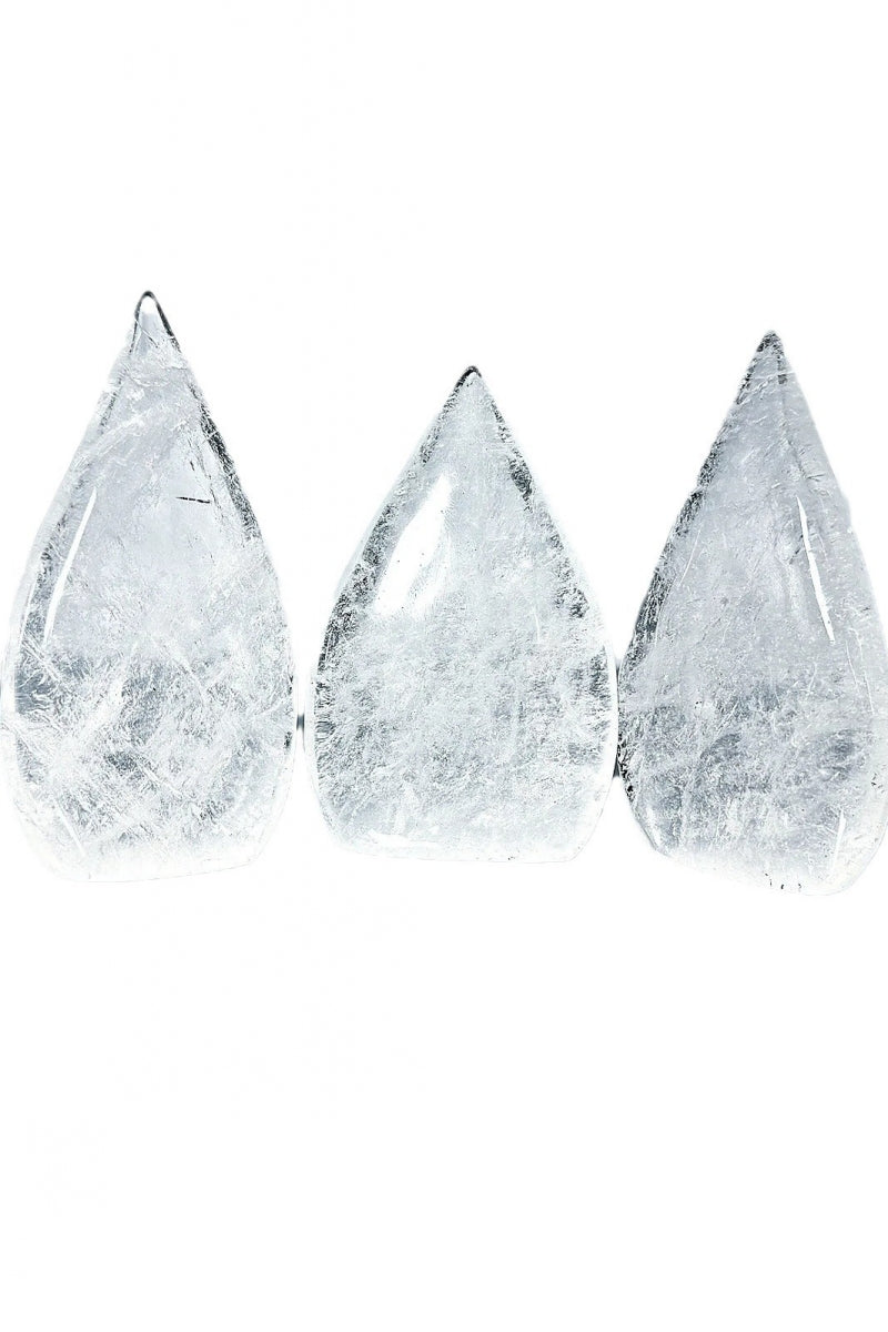 Natural Clear Quartz Tear Drop Decorative Item