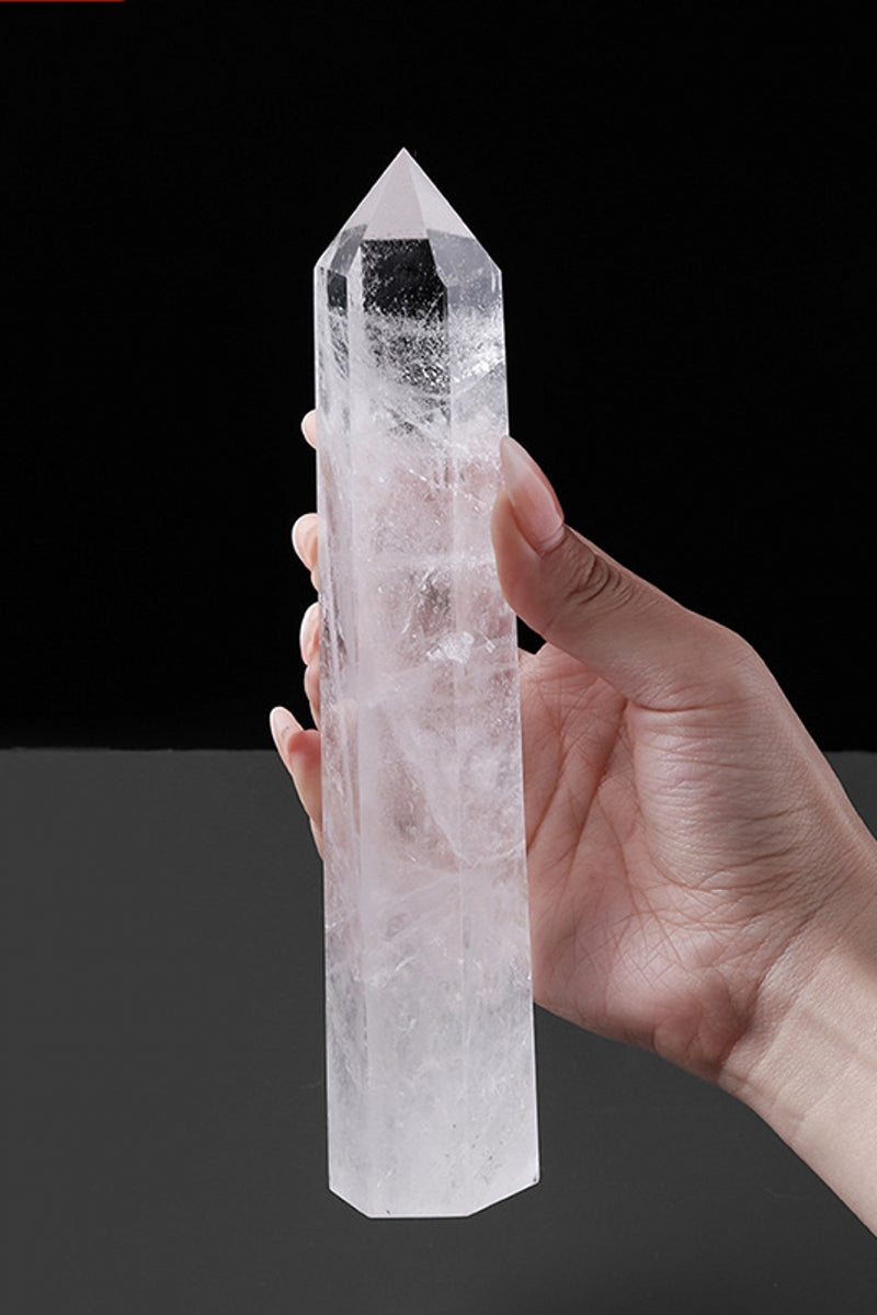 Natural Clear Quartz Towers Healing Single Points 3.9"
