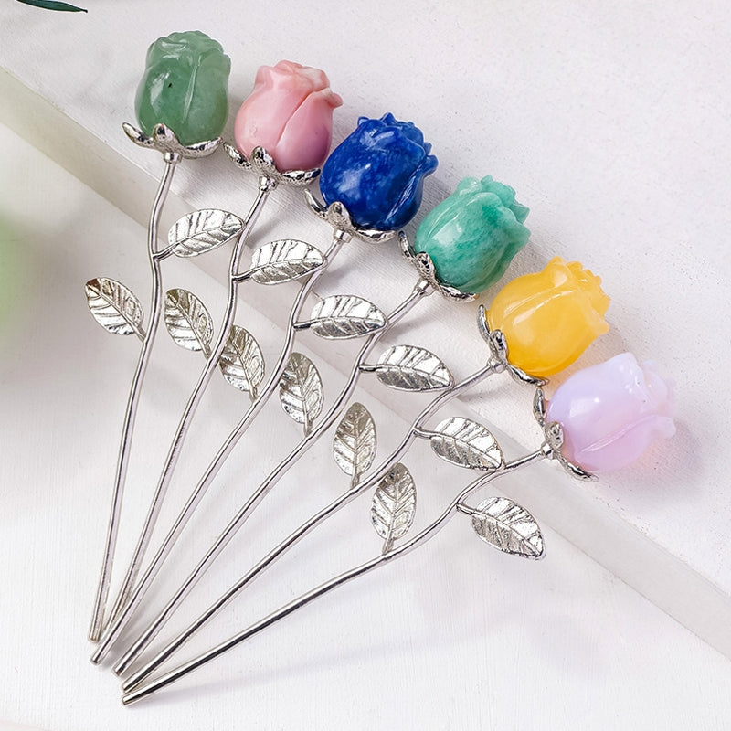 Natural Crystal Rose Flowers Sets for Home Decor