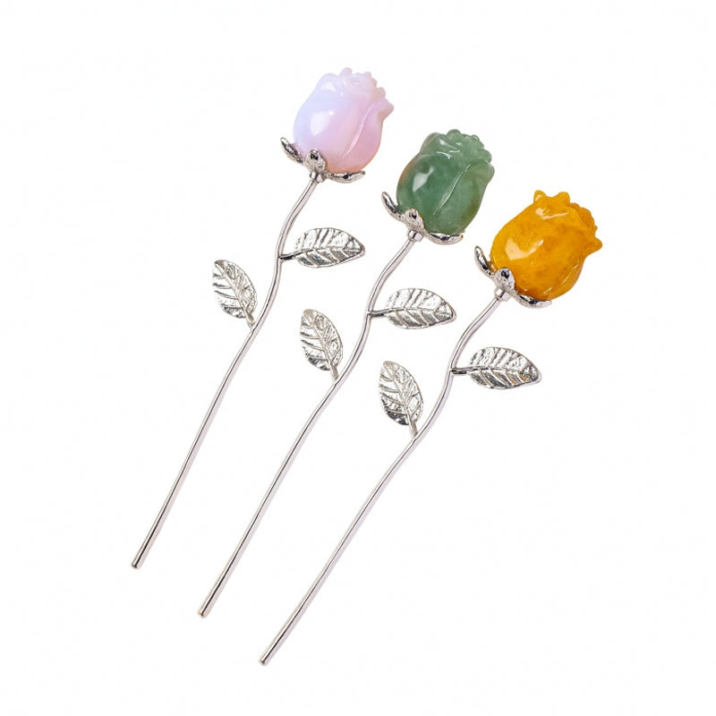Natural Crystal Rose Flowers Sets for Home Decor