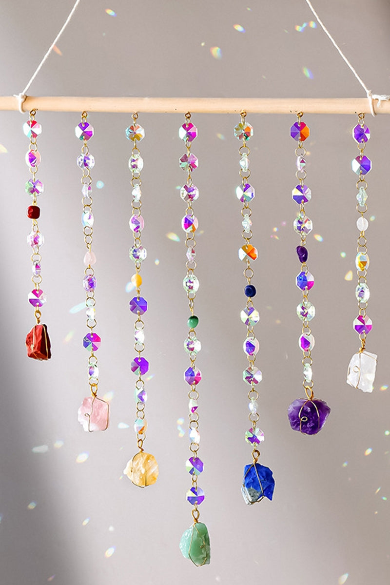 Natural Crystal Solar Capture Pendant Home Decor