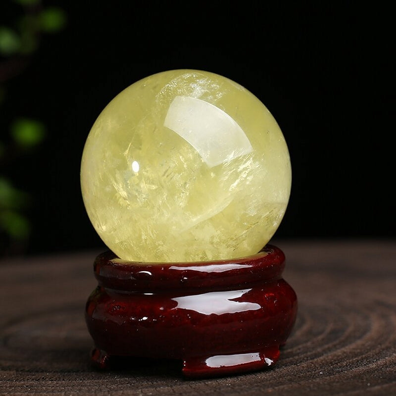 Natural Crystal Sphere Balls with Free Holders 1.57"