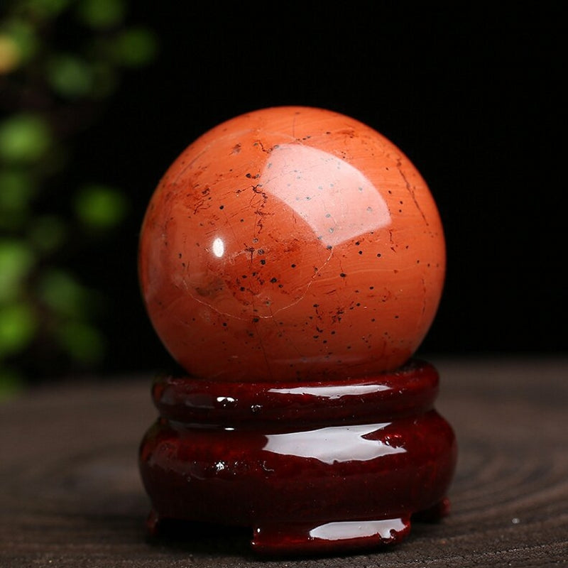 Natural Crystal Sphere Balls with Free Holders 1.57"