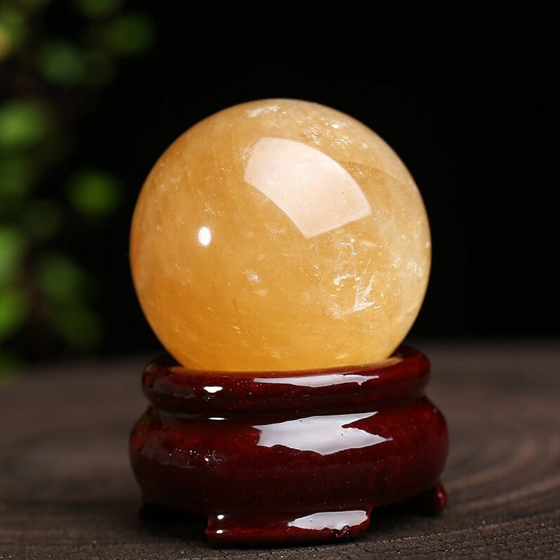 Natural Crystal Sphere Balls with Free Holders 1.57"