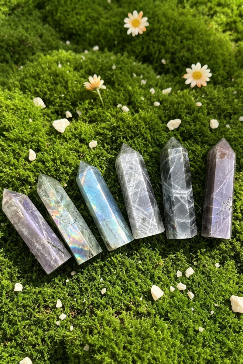 Natural Flash Labradorite Crystal Tower 3.02”