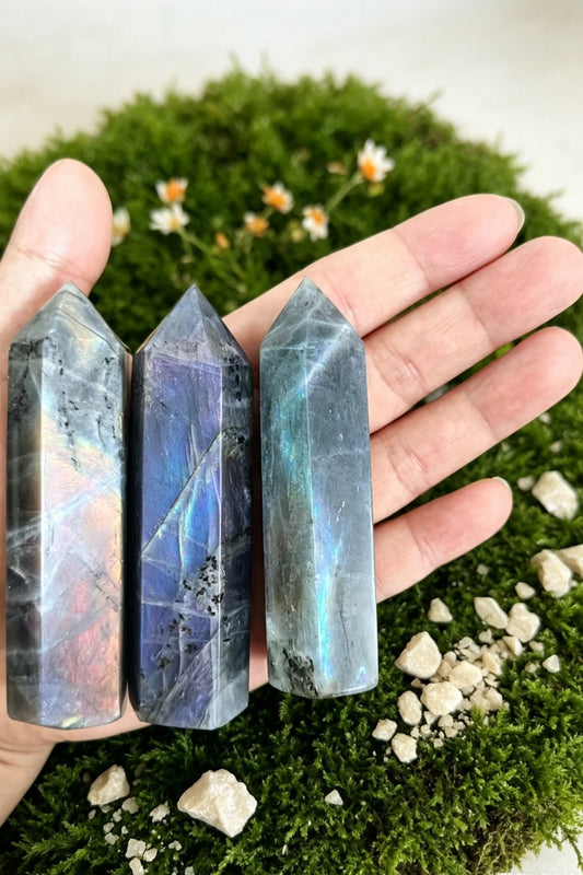 Natural Flash Labradorite Crystal Tower 3.02”