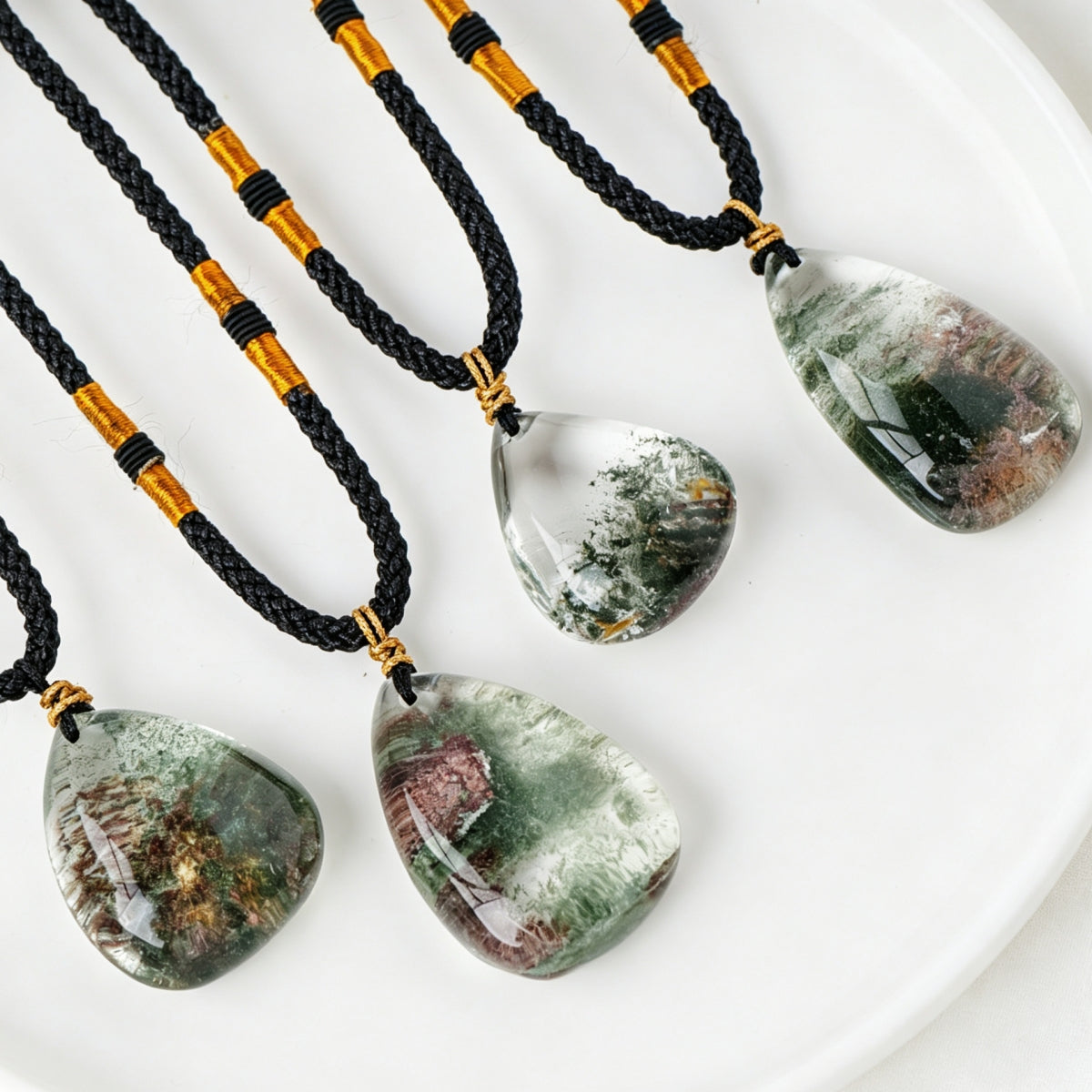Natural Garden Quartz Tear Drop Pendant