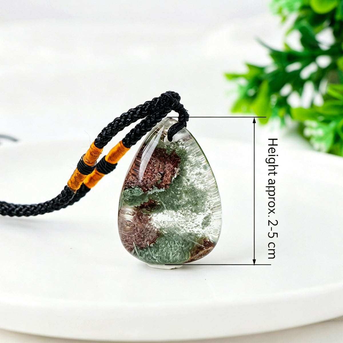 Natural Garden Quartz Tear Drop Pendant
