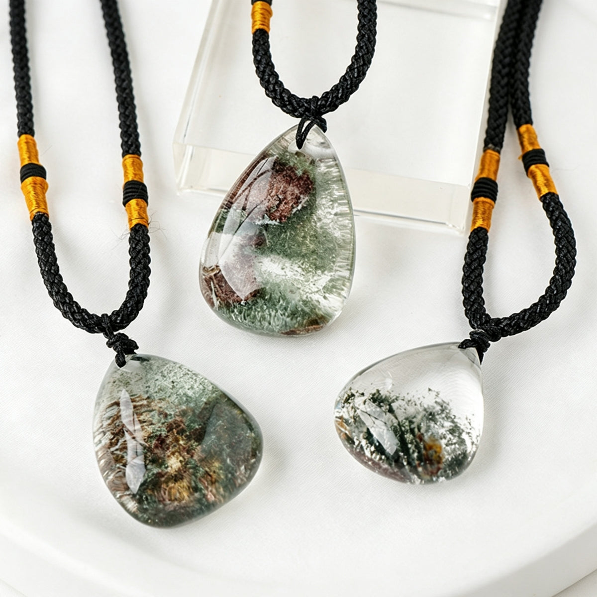 Natural Garden Quartz Tear Drop Pendant