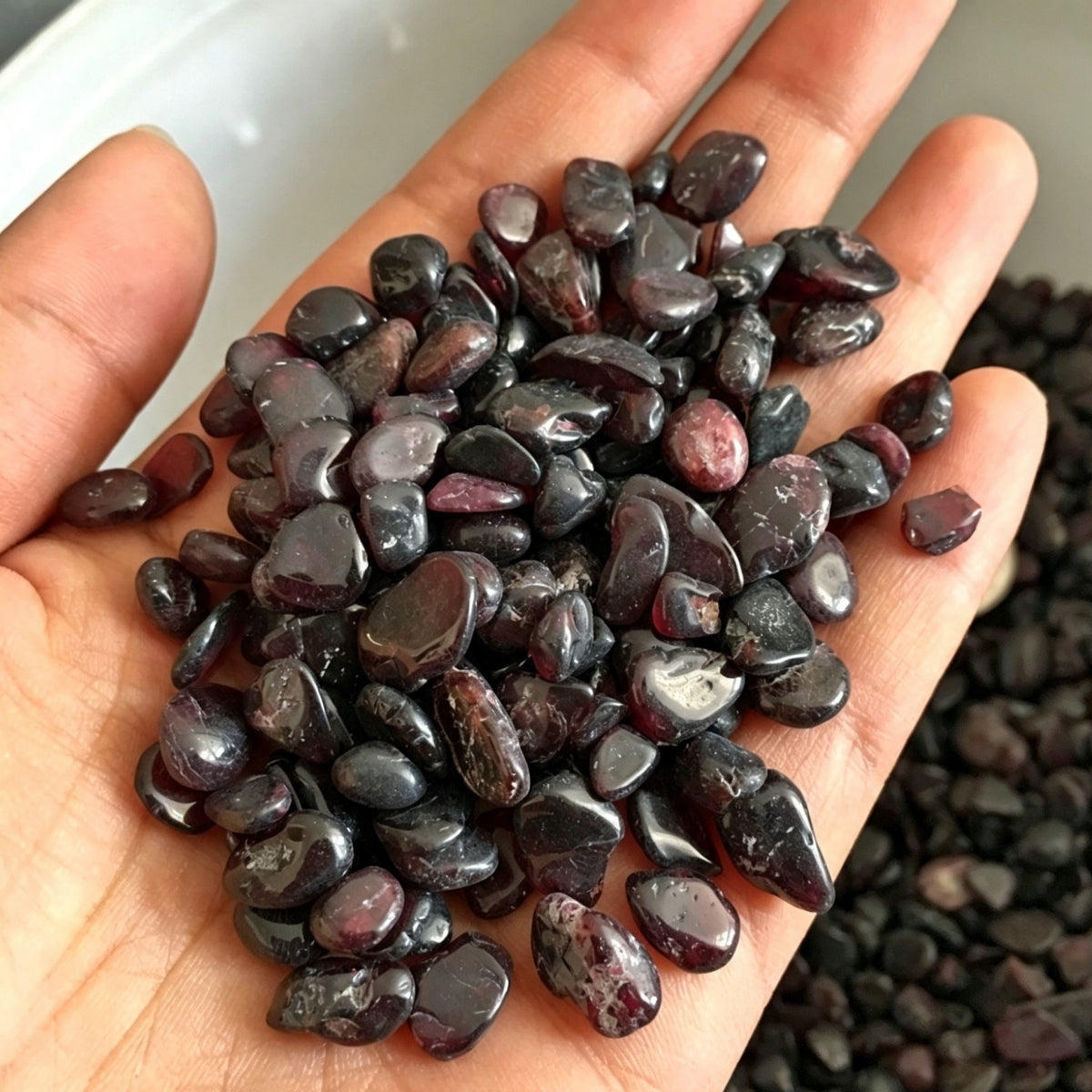 Natural Garnet Chips Small Tumbles 100g
