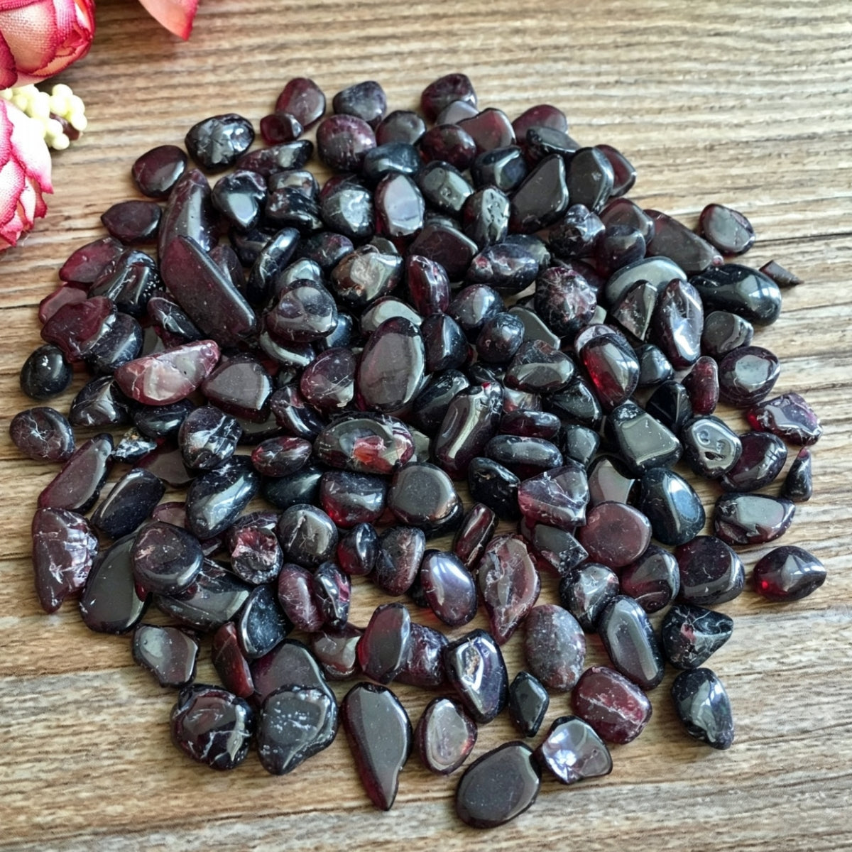 Natural Garnet Chips Small Tumbles 100g