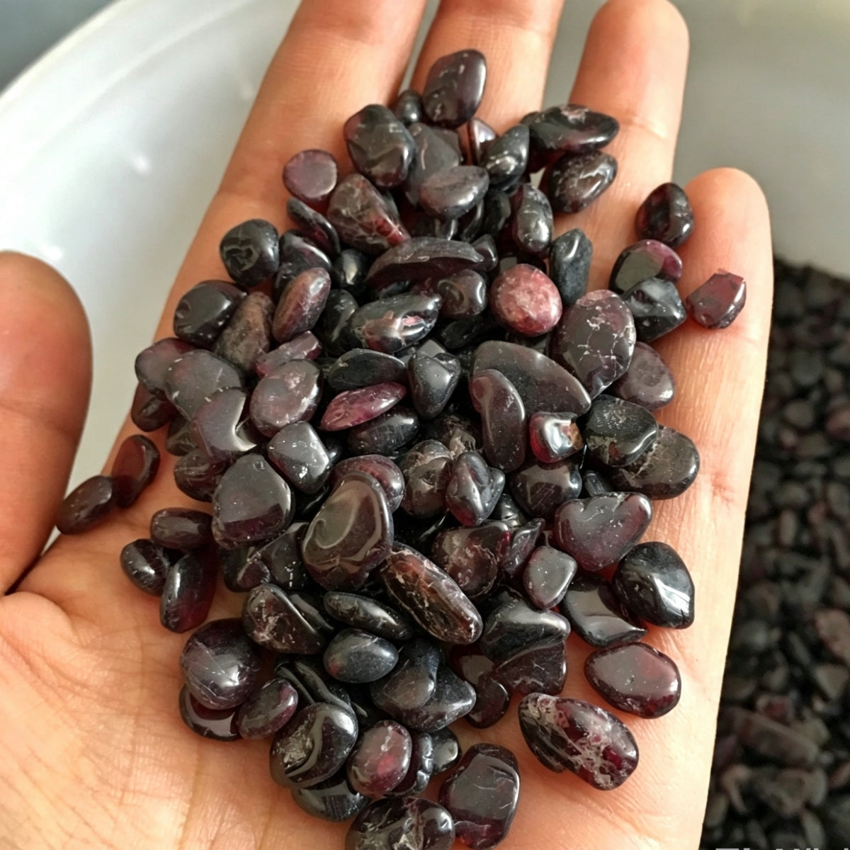 Natural Garnet Chips Small Tumbles 100g