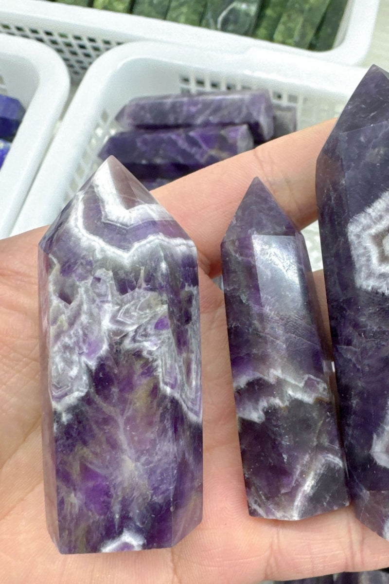 Garnet Dream Amethyst Prehnite Towers 500g