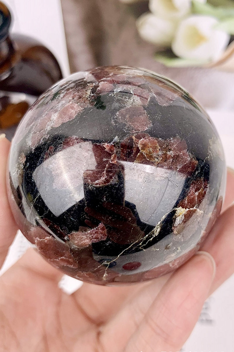 Natural Garnet Spheres Crystal Balls 1.97"