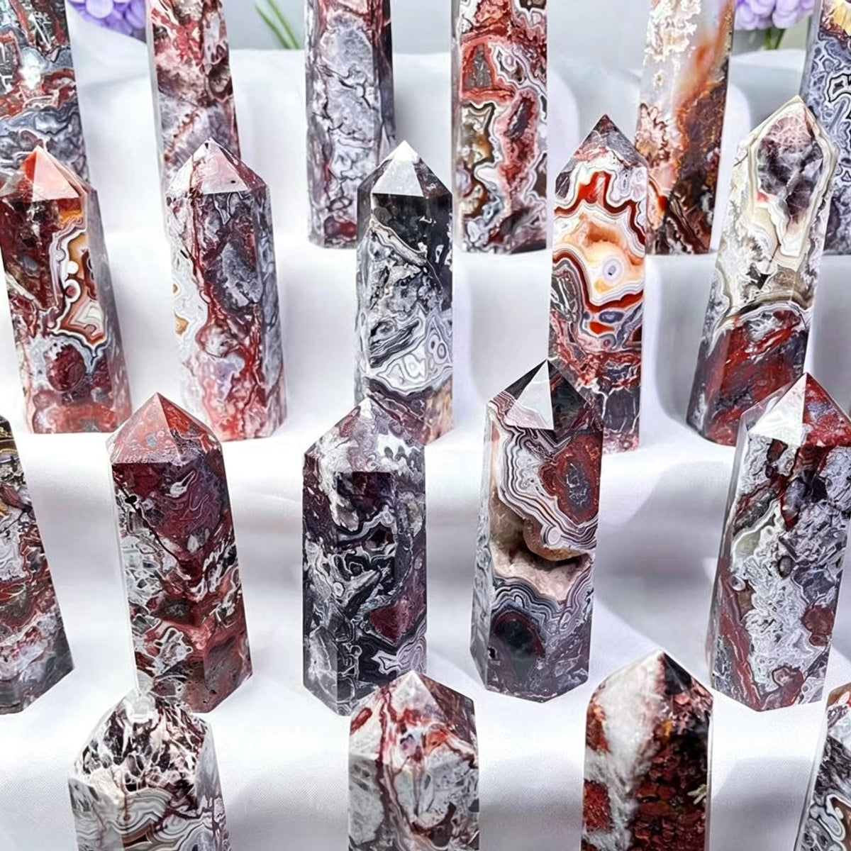 Mexican Agate Towers 3.14"