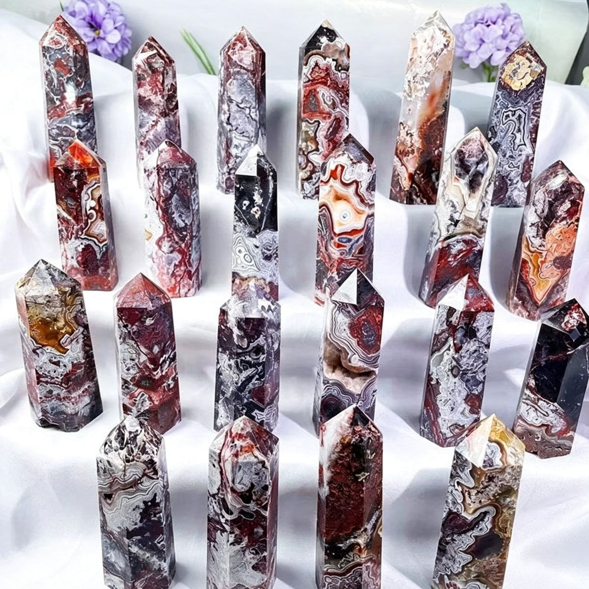 Mexican Agate Towers 3.14"