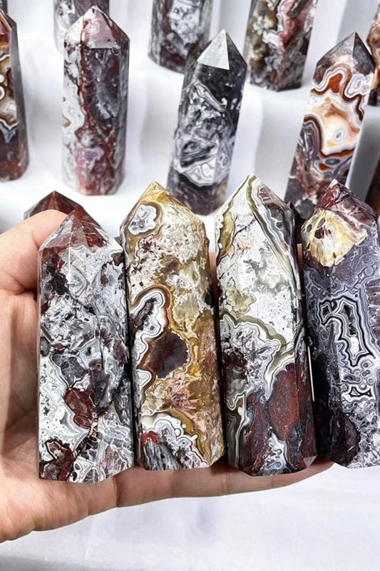 Mexican Agate Towers 3.14"