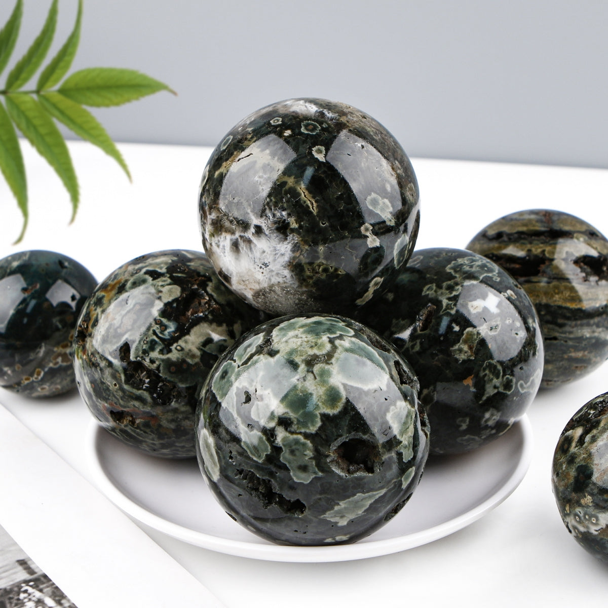 Natural Rain Forest Sphere Crystal Balls 2.36"