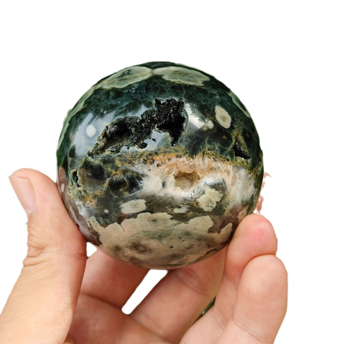 Natural Rain Forest Sphere Crystal Balls 2.36"