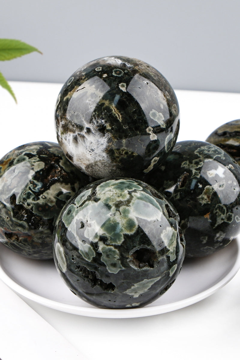 Natural Rain Forest Sphere Crystal Balls 2.36"
