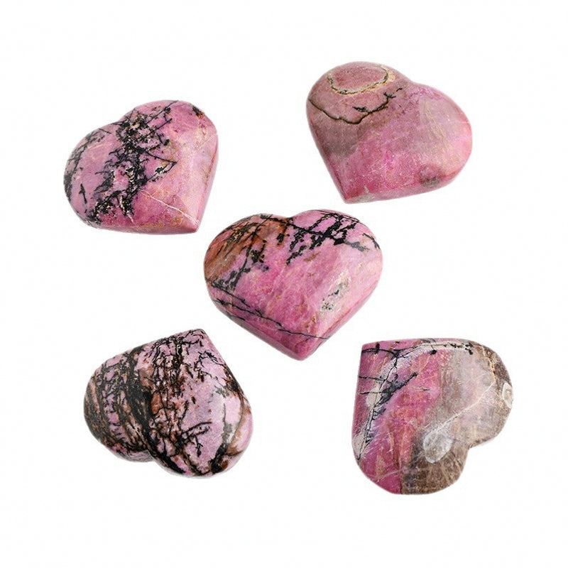 Rhodonite Hearts Palm Stone 160g