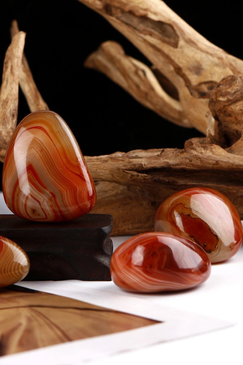 Natural Sardonyx Palm Stones