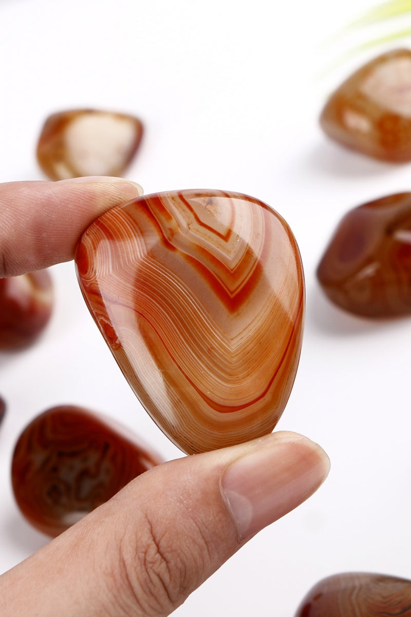 Natural Sardonyx Palm Stones