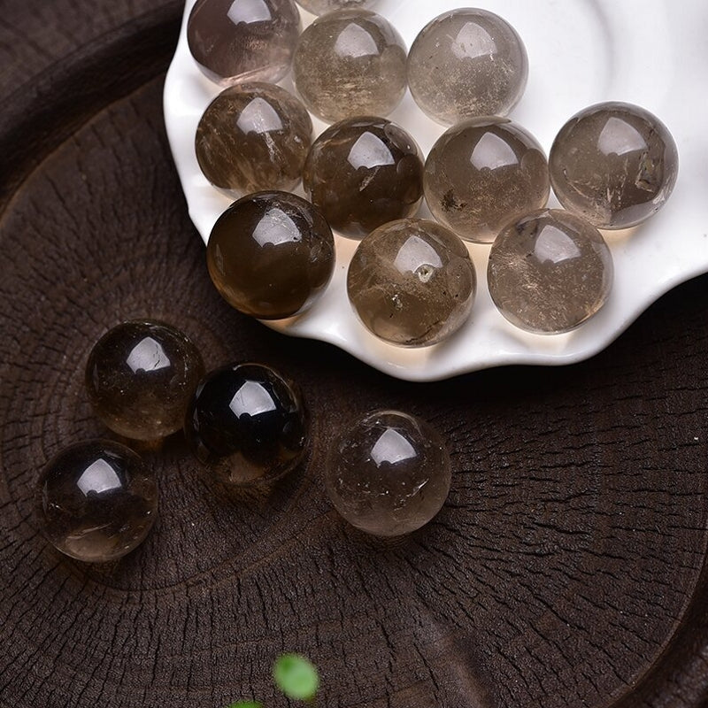 Natural Smokey Quartz Sphere Crystal Balls 1.57"