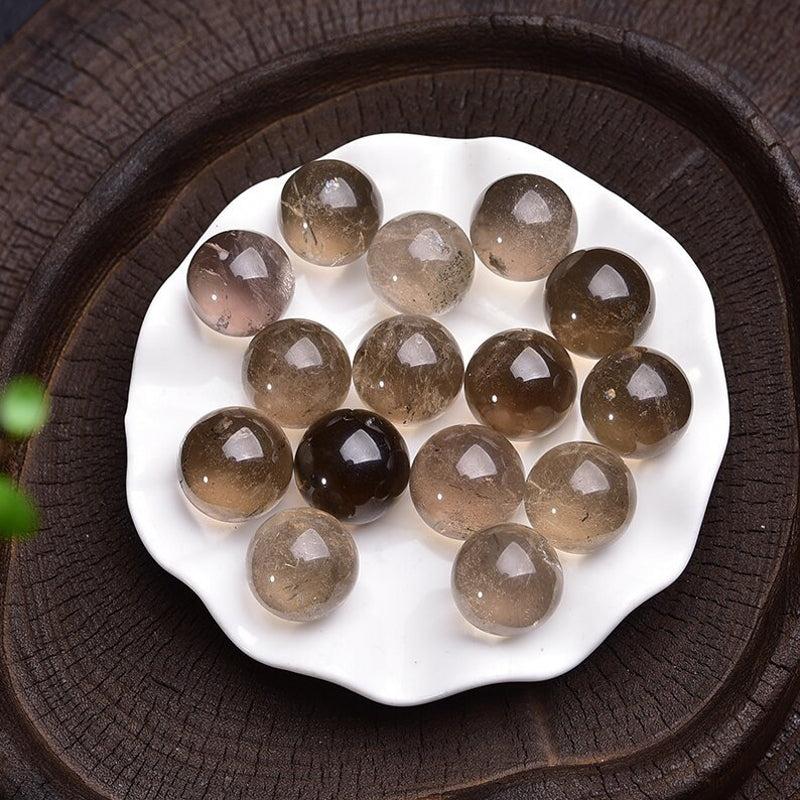 Natural Smokey Quartz Sphere Crystal Balls 1.57"