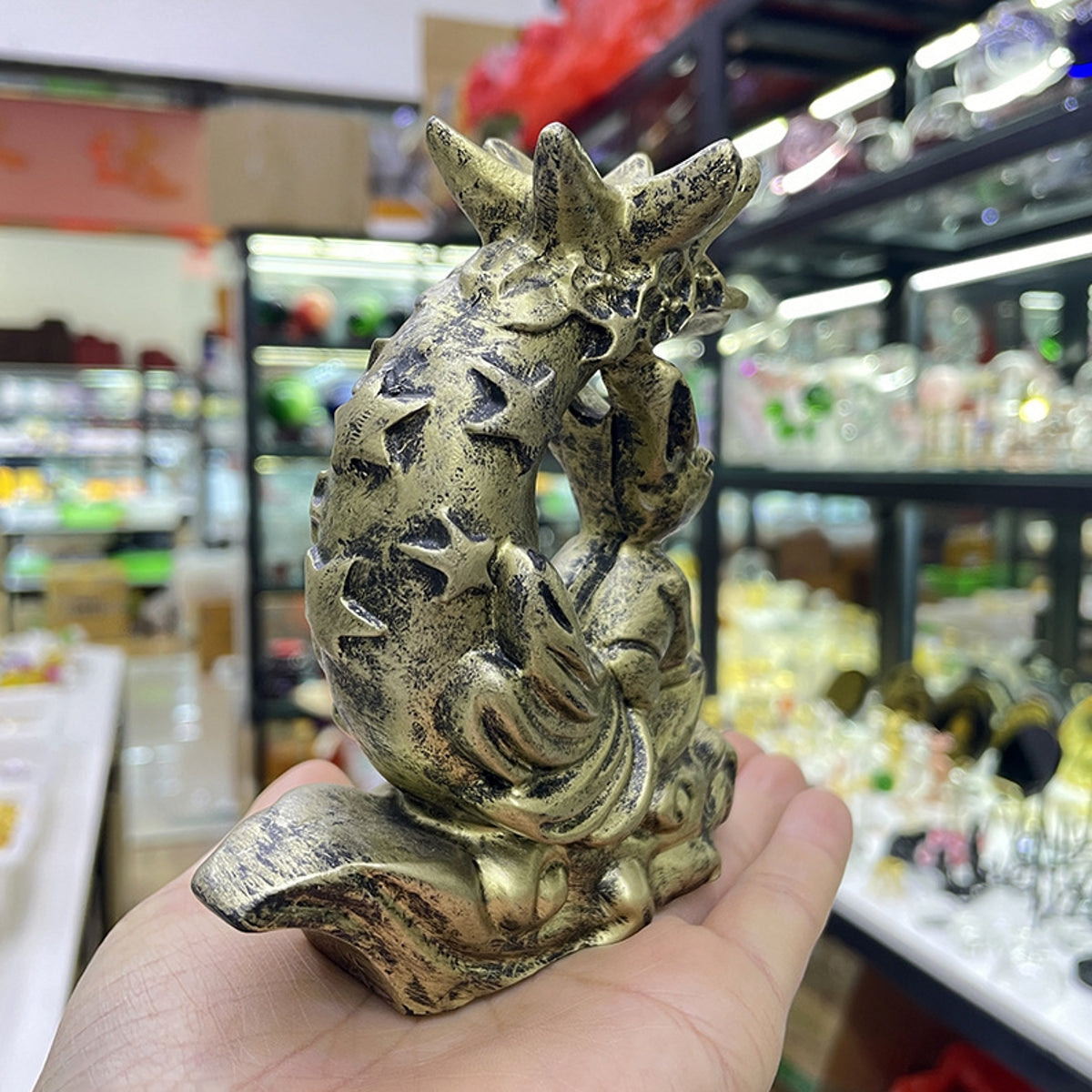 Nine-Tailed Fox Resin Craft Crystal Ball Stand Sphere Holders