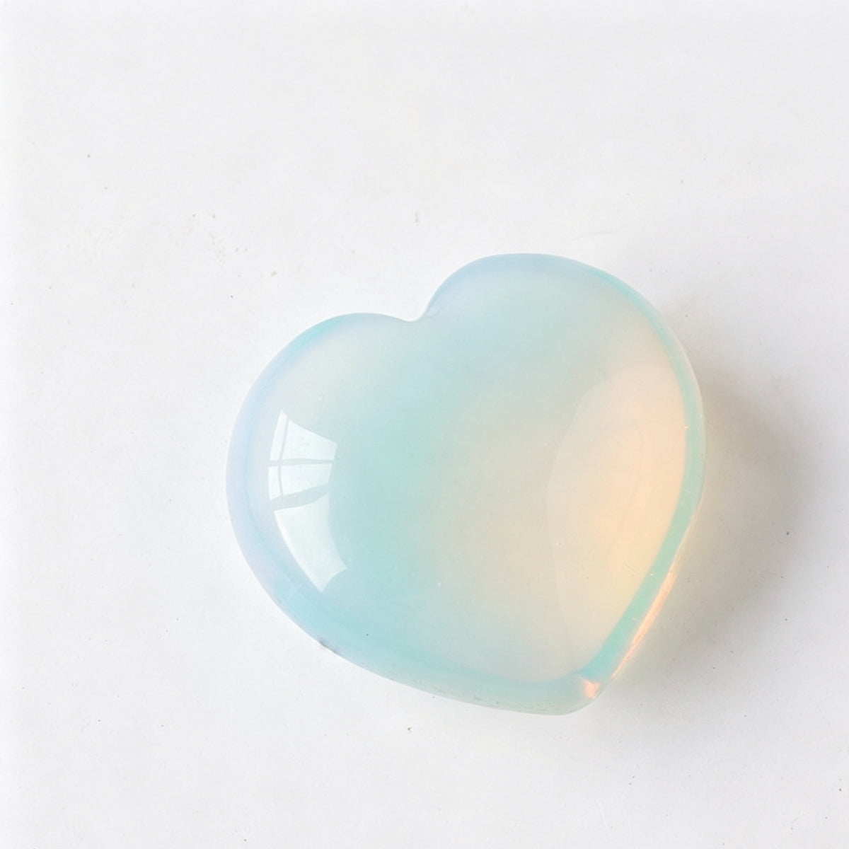 Opalite Green Aventurine Blue Aventurine Crystal Hearts Plam Stone 1.18"
