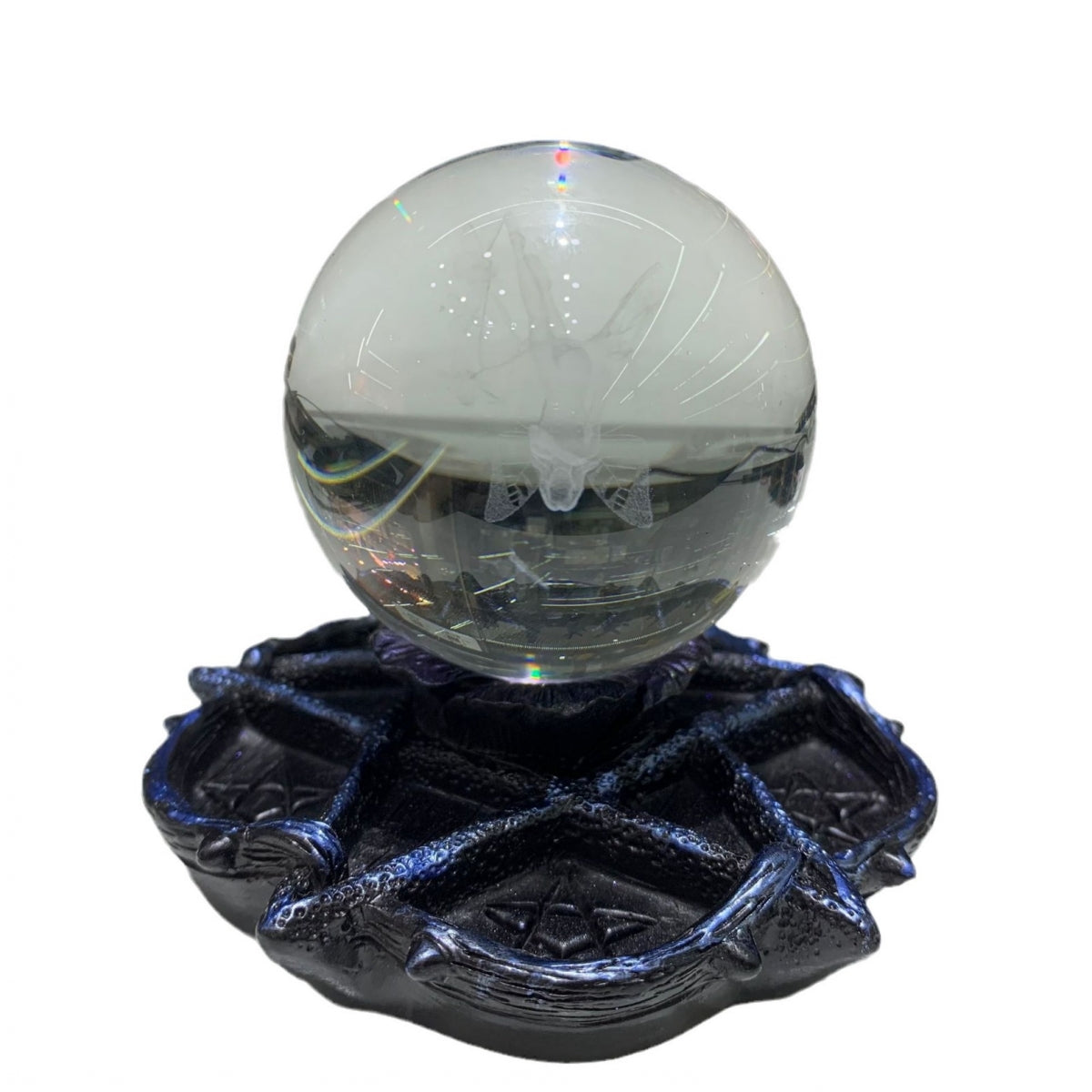 Pentagram Flower Sphere Holders Big Ball Bases 3.82"