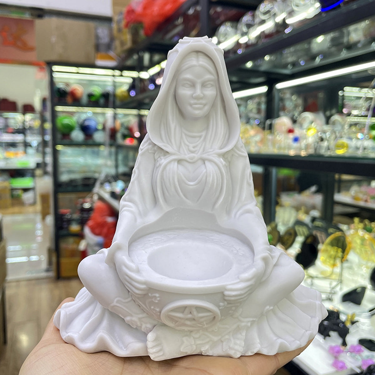 Pentagram Witch Resin Craft Sphere Holders