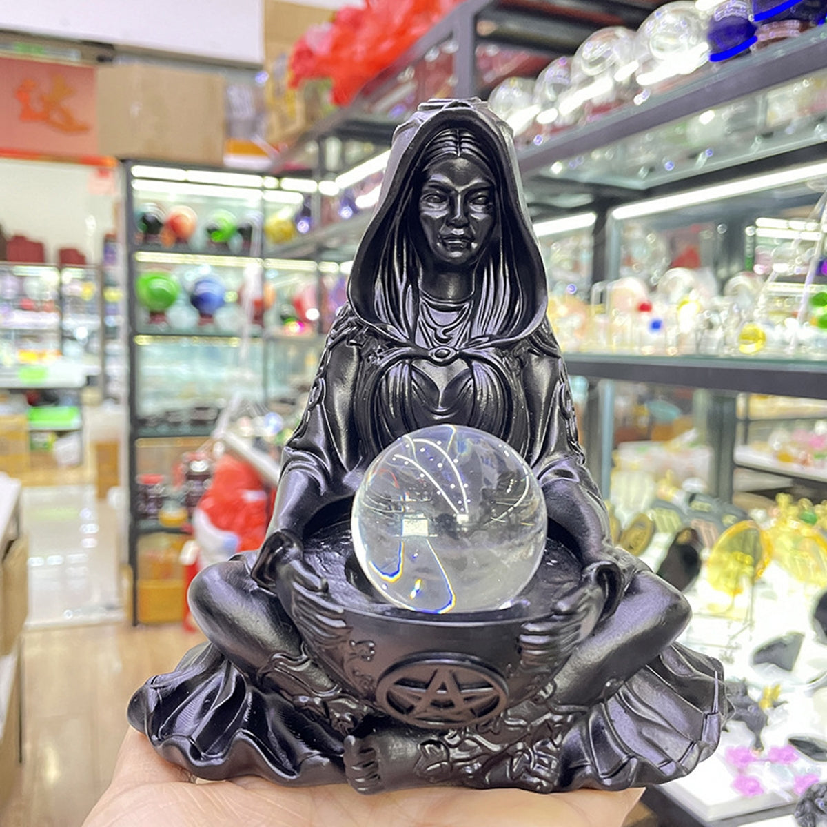Pentagram Witch Resin Craft Sphere Holders