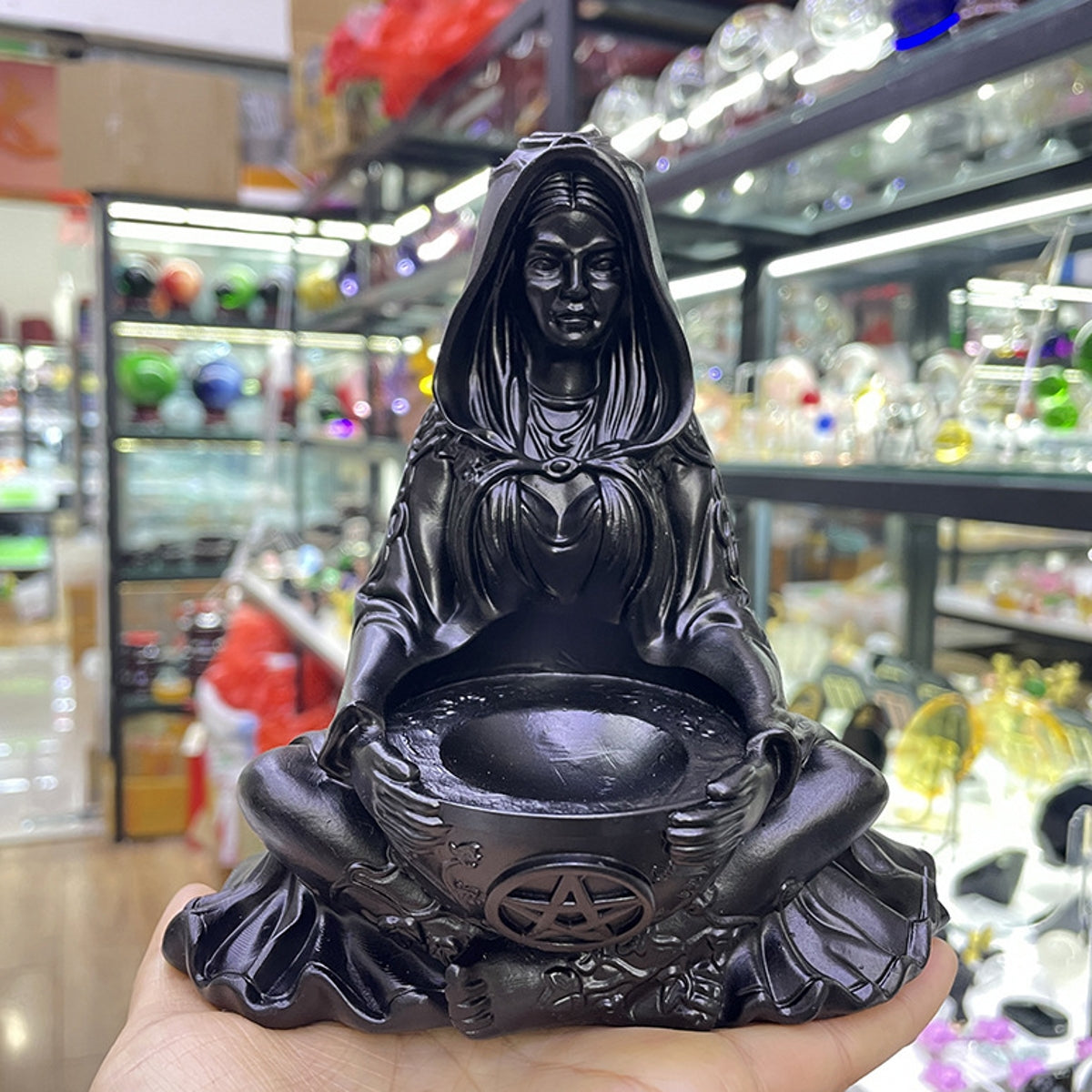 Pentagram Witch Resin Craft Sphere Holders