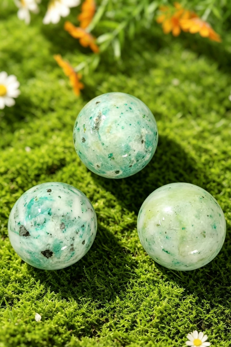 Phoenix Stone Spheres Crystal Balls 2.59"