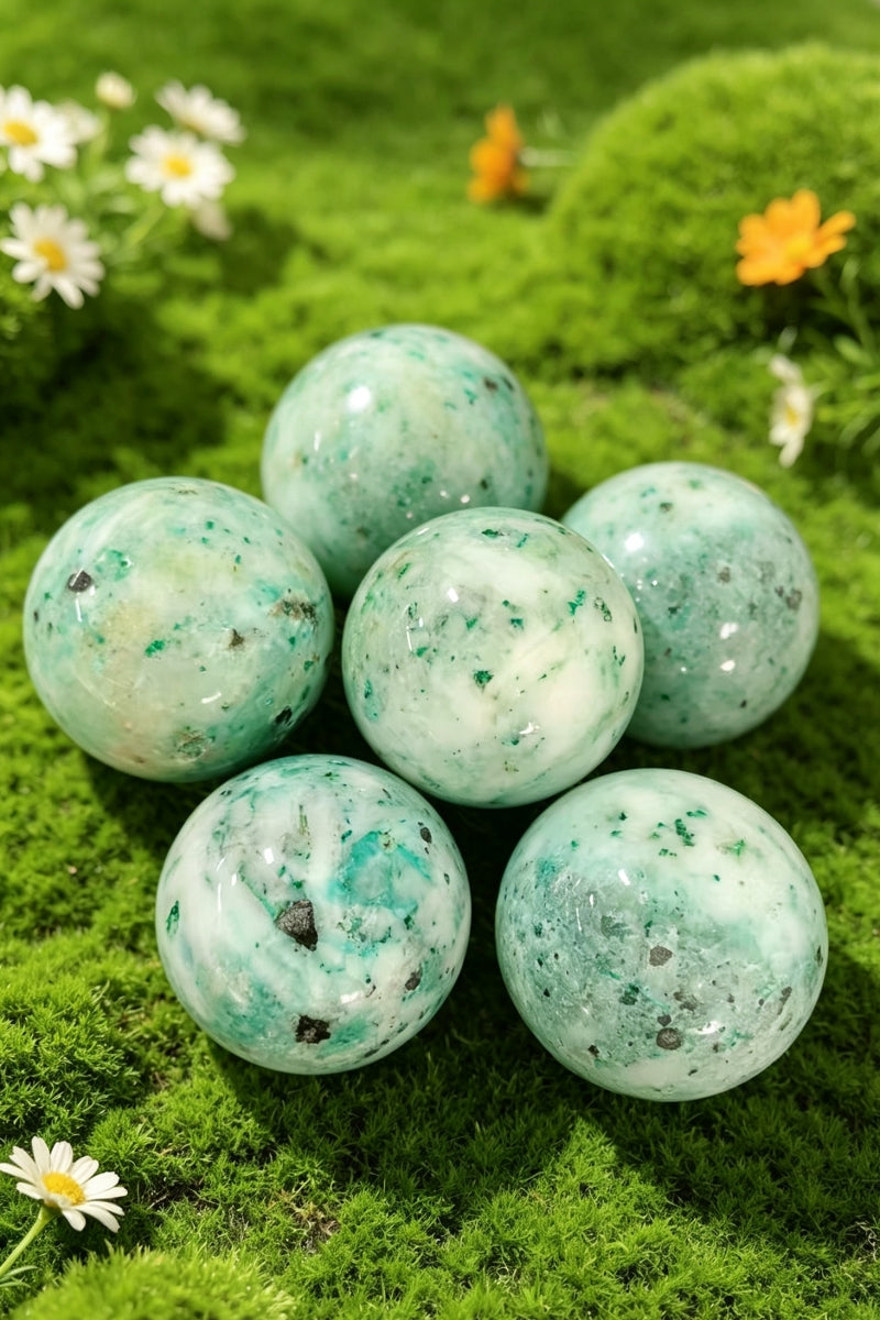 Phoenix Stone Spheres Crystal Balls 2.59"