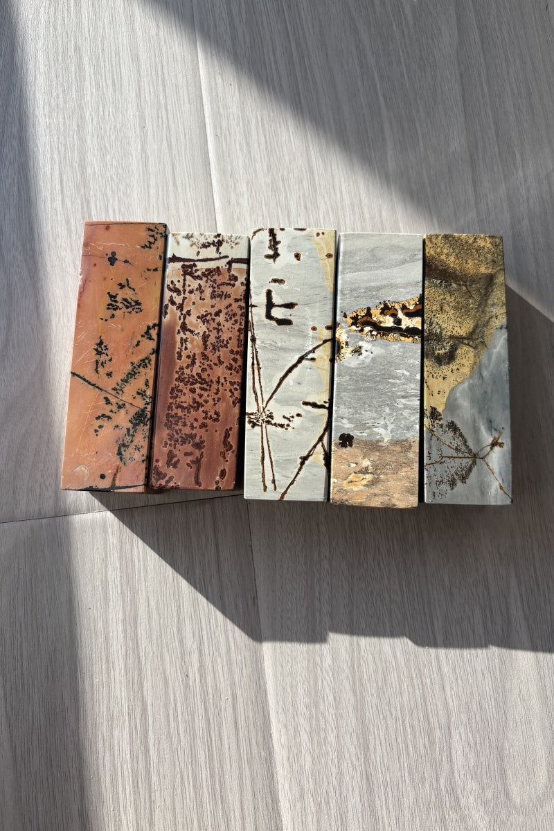 Picture Jasper Square Towers Crystal Tube Points 3.94" Tall