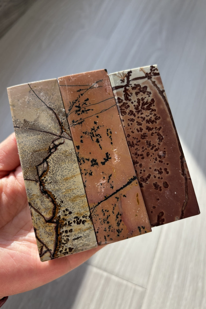 Picture Jasper Square Towers Crystal Tube Points 3.94" Tall