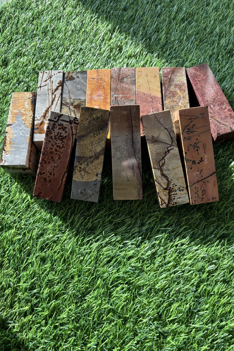 Picture Jasper Square Towers Crystal Tube Points 3.94" Tall