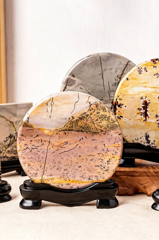 Picture Jasper with Free Holders for Home Decor