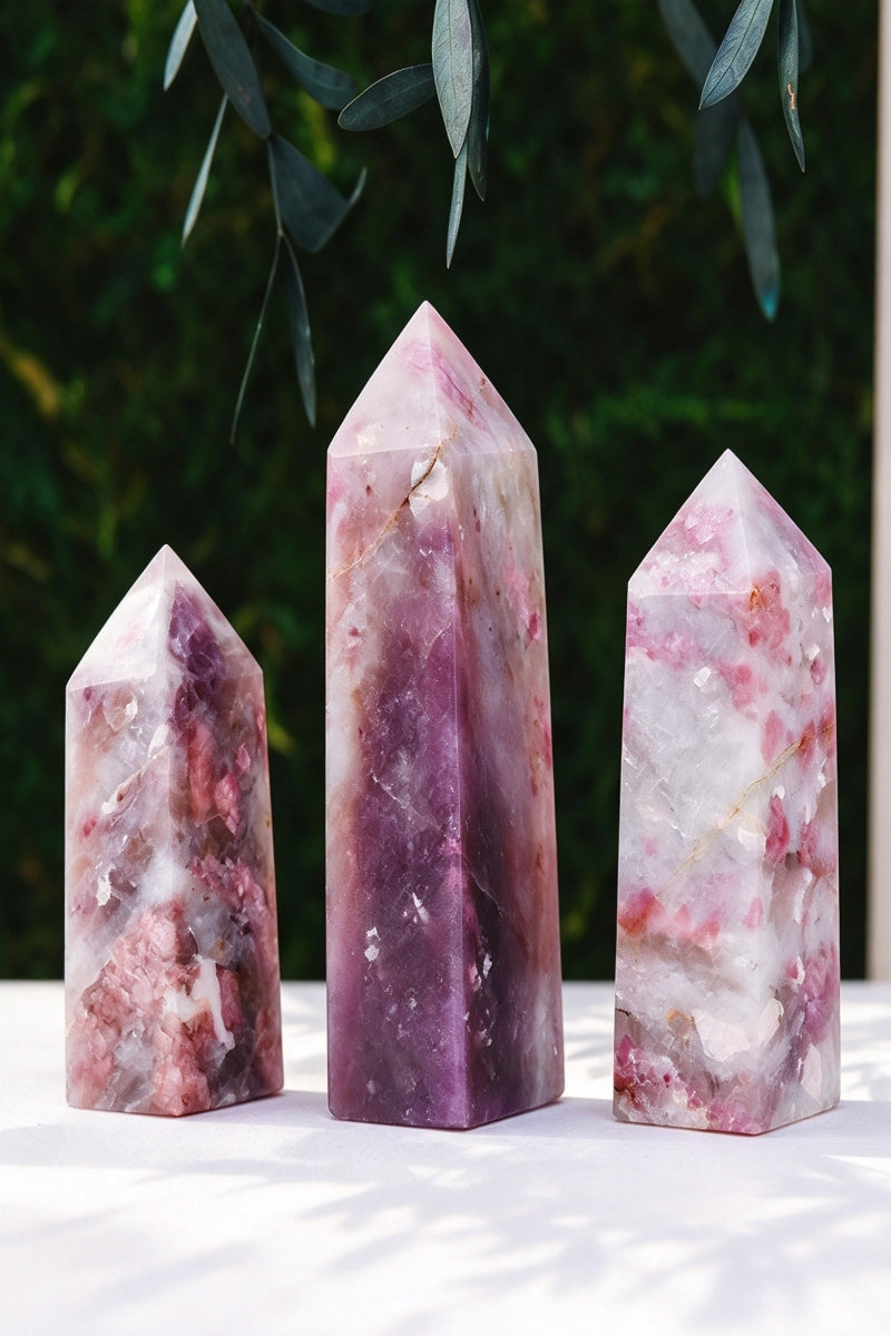 Pink Tourmaline Towers 1.97"-3.54"Tall