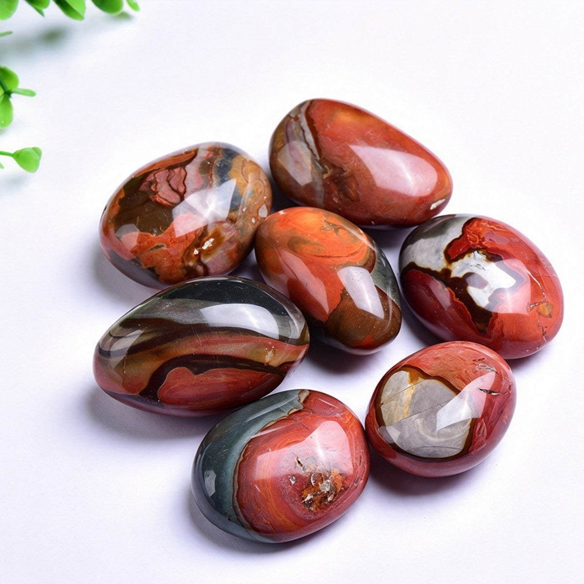 Polychrome Crystal Palm Stone 1.57"-3.15"