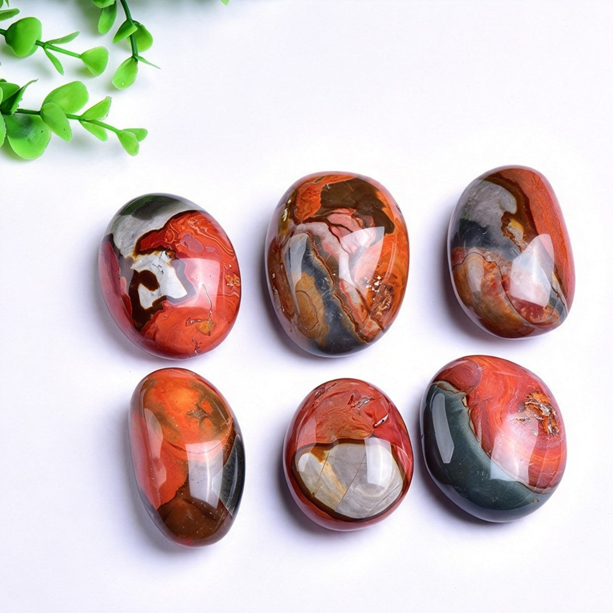 Polychrome Crystal Palm Stone 1.57"-3.15"
