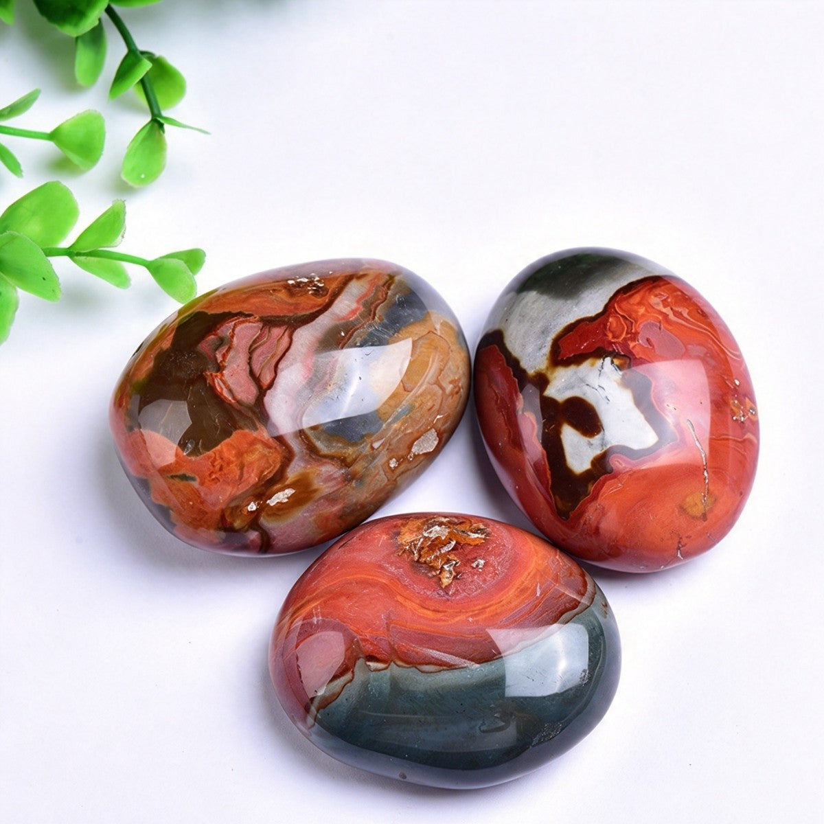 Polychrome Crystal Palm Stone 1.57"-3.15"