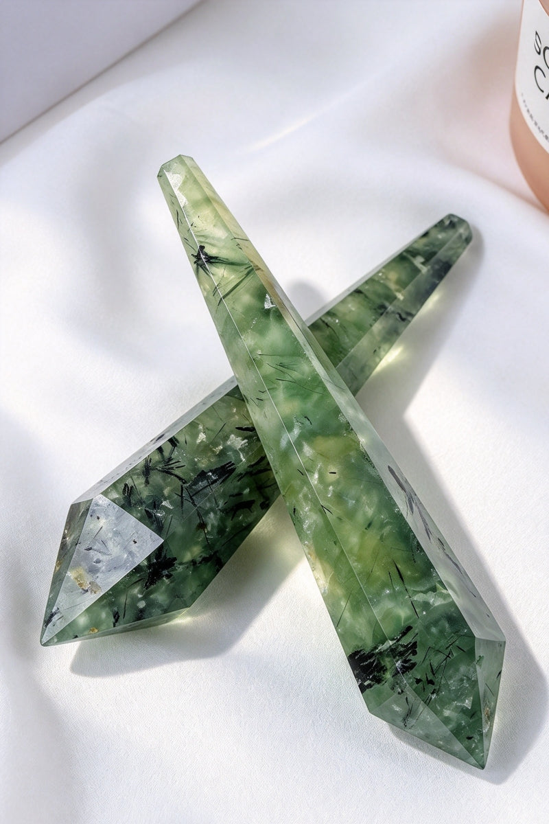 Prehnite Wands 4.72"-6.29"Tall