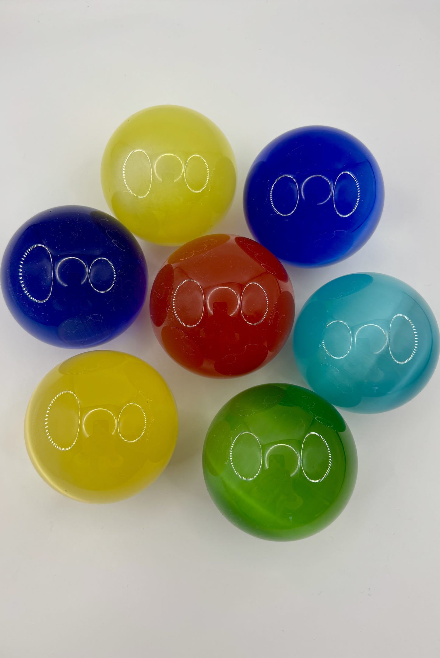 Pretty Flashy Cat's Eye Spheres in Different Colors