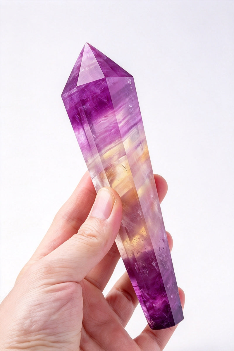 Purple Fluorite Wands 4.72"-6.29"Tall